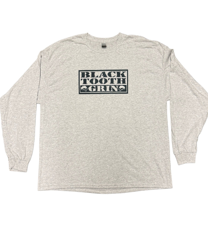 Black Tooth Grin Light Gray Long Sleeve Tee