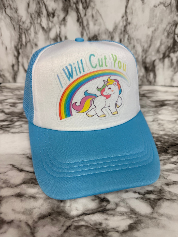 “I will cut you” Foam Trucker Hat