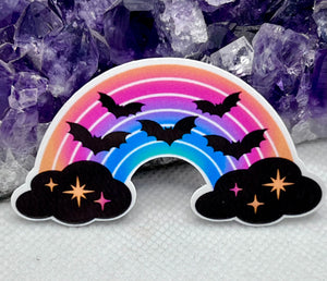 Bat Rainbow Vinyl Sticker