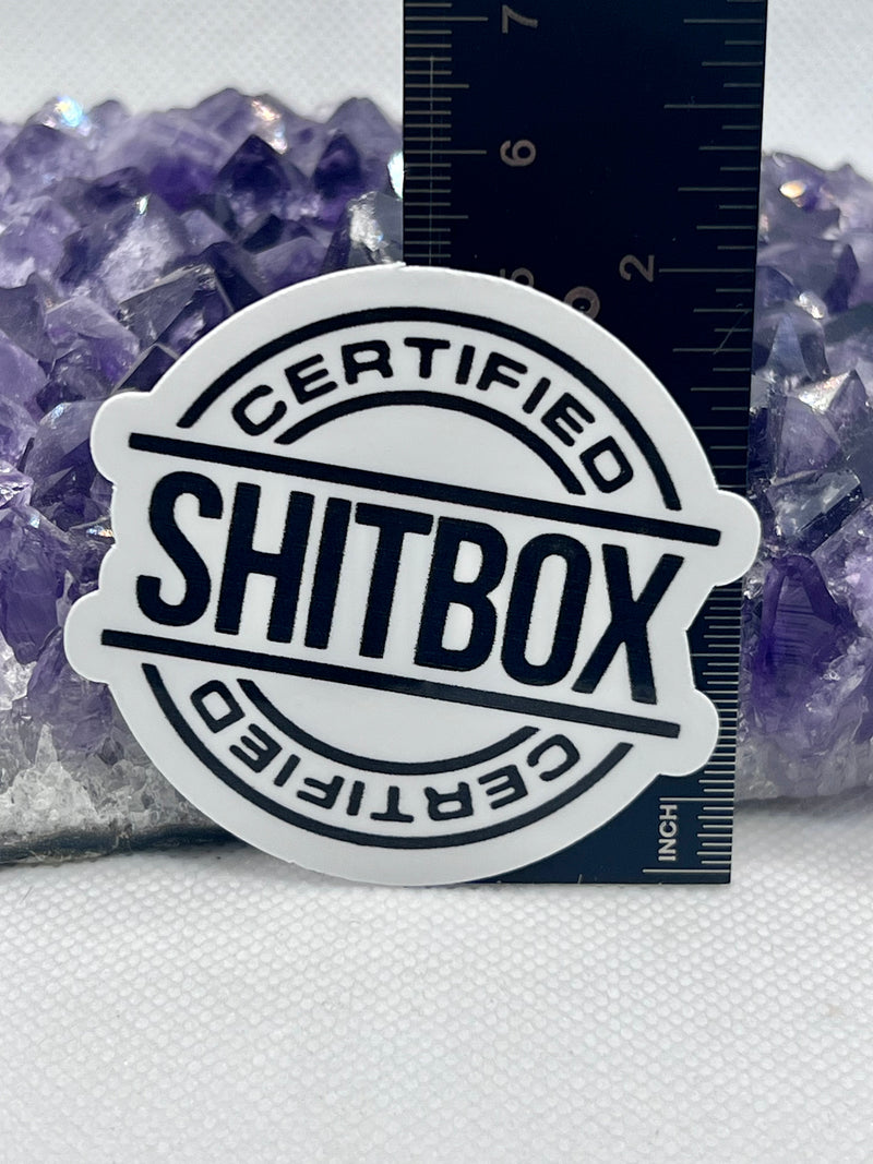 “Certified shit box” Vinyl Sticker – The Vintage Lotus